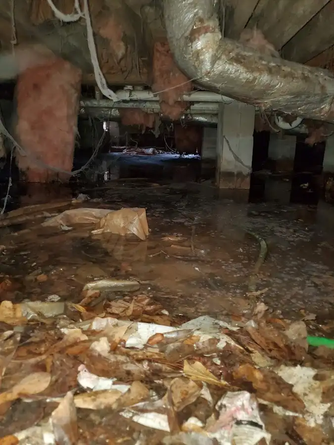 Crawl space flood assessment for Commercial Water Damage Restoration in Mission