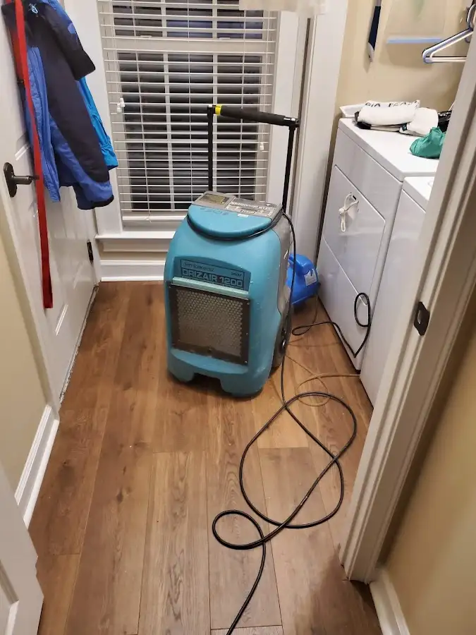 Commercial dehumidifier deployed for Flood Damage Cleanup in Mission